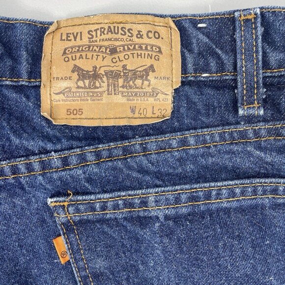 Vintage Levi’s 505 Jeans Orange Tab Straight Leg Mens 38x32 (Tag 40x32) Made USA - Picture 5 of 13
